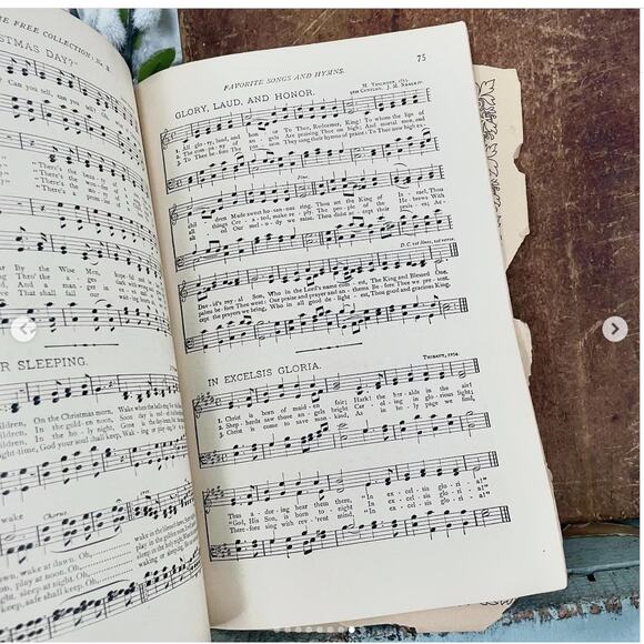 Antique 1907 Shabby Well-Loved American Flag Soft Cover Songbook Religious Hymns - Picture 8 of 9